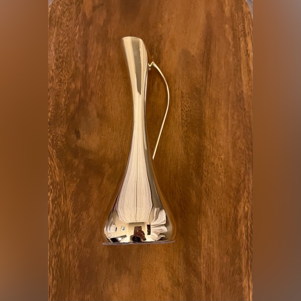 Leonard Gold Handled Bud Vase Metal Vintage Japan Mid Century Japanese 7”T 1.5”W